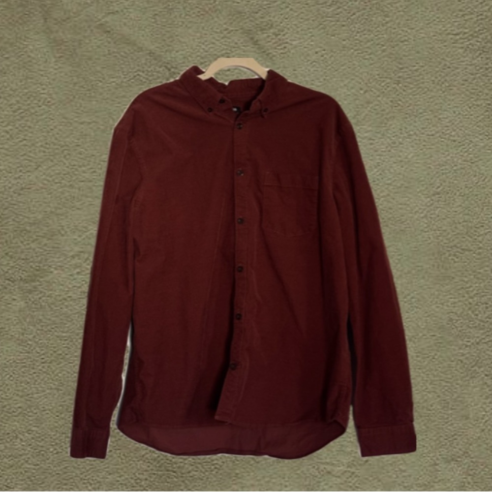 Men’s Corduroy Dress Shirt | Rum Rust